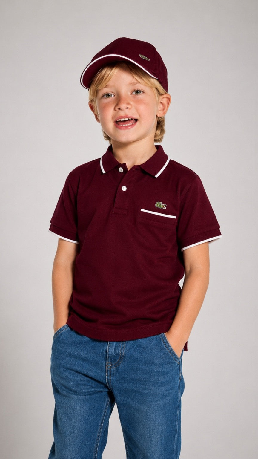 Kids Tip Mahroon Classic Polo Shirt