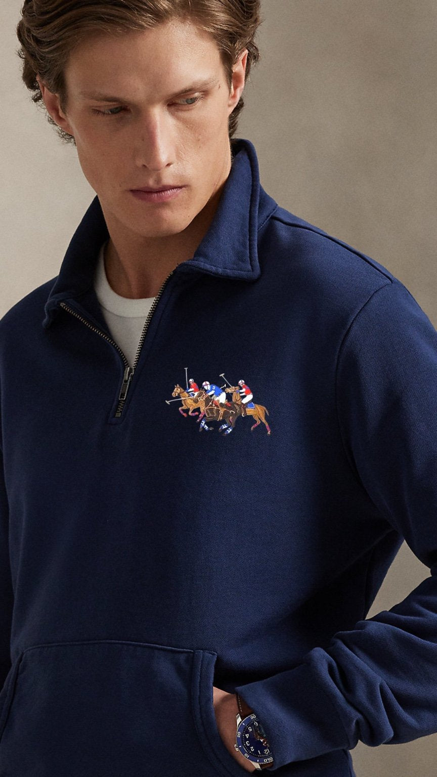 Triple-P Quarter Zipper Blue