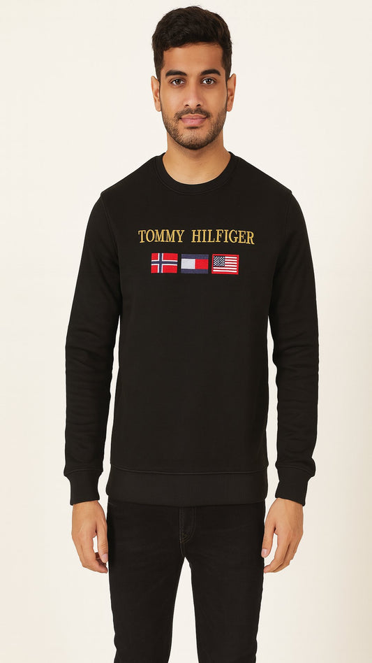 T-3 Embroidered Sweatshirt Black