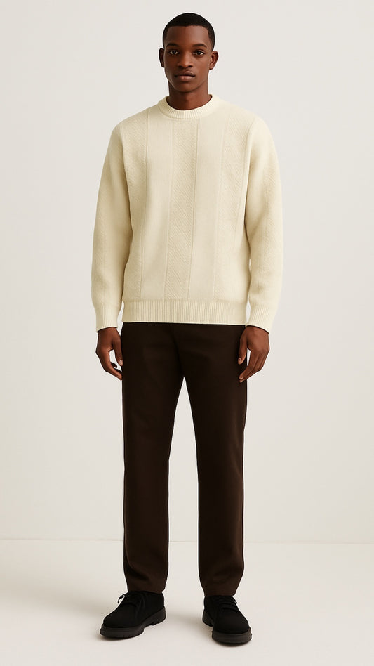 ZM-Premium Knitted Sweater Off-W