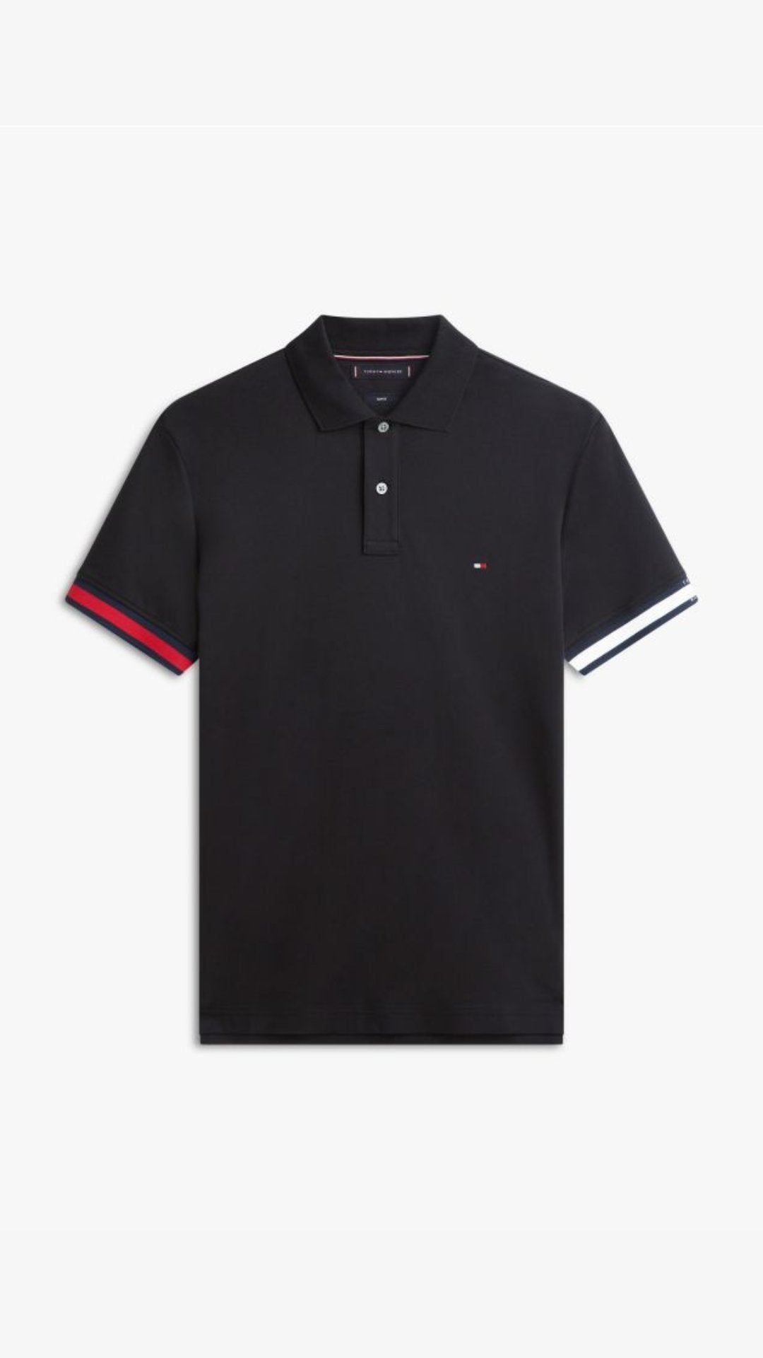 T-Black Contrast Sleeve Polo Shirt