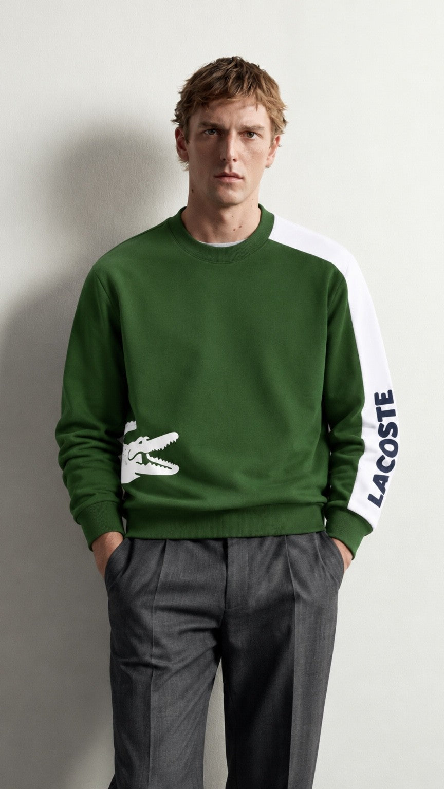 LT-Flip Graphic Sweatshirt Green-White