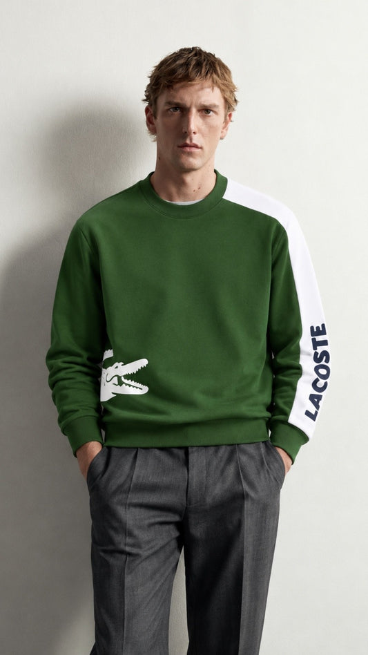 LT-Flip Graphic Sweatshirt Green-White