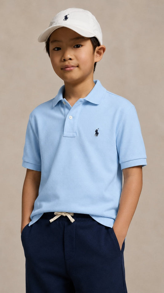 Kids Sky Blue Classic Polo Shirt