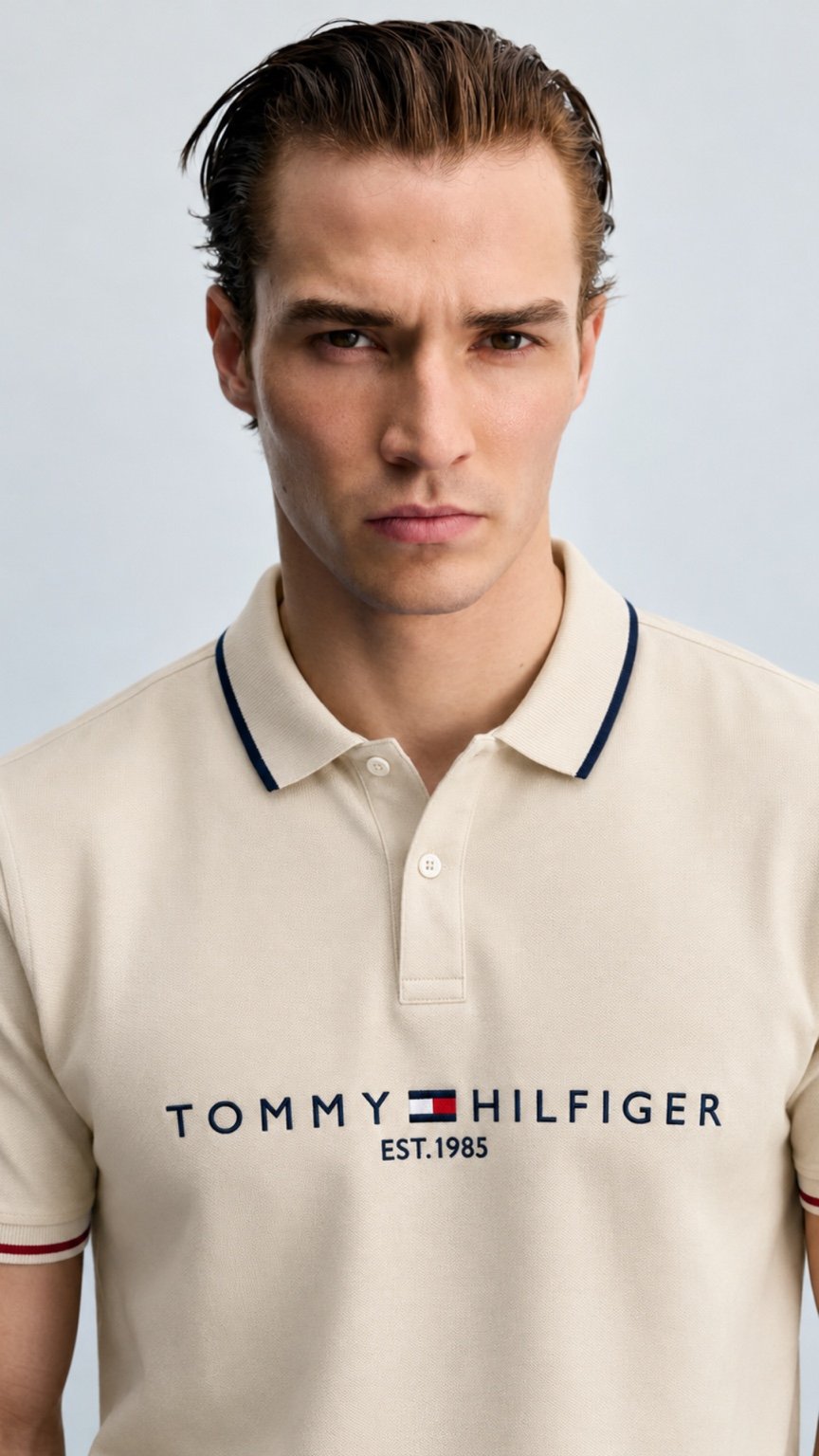Signature Embroidered T-Polo Stone