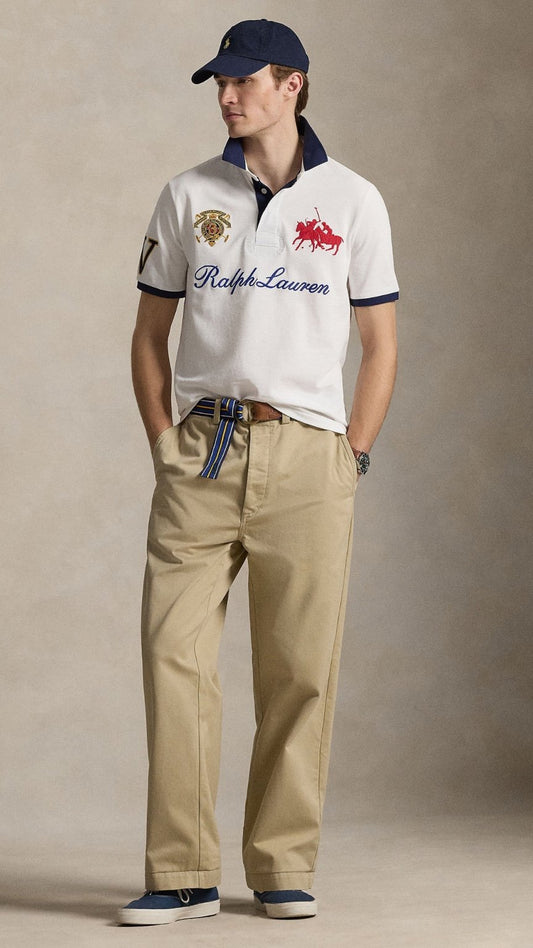P-Polo Embroidery Shirt White