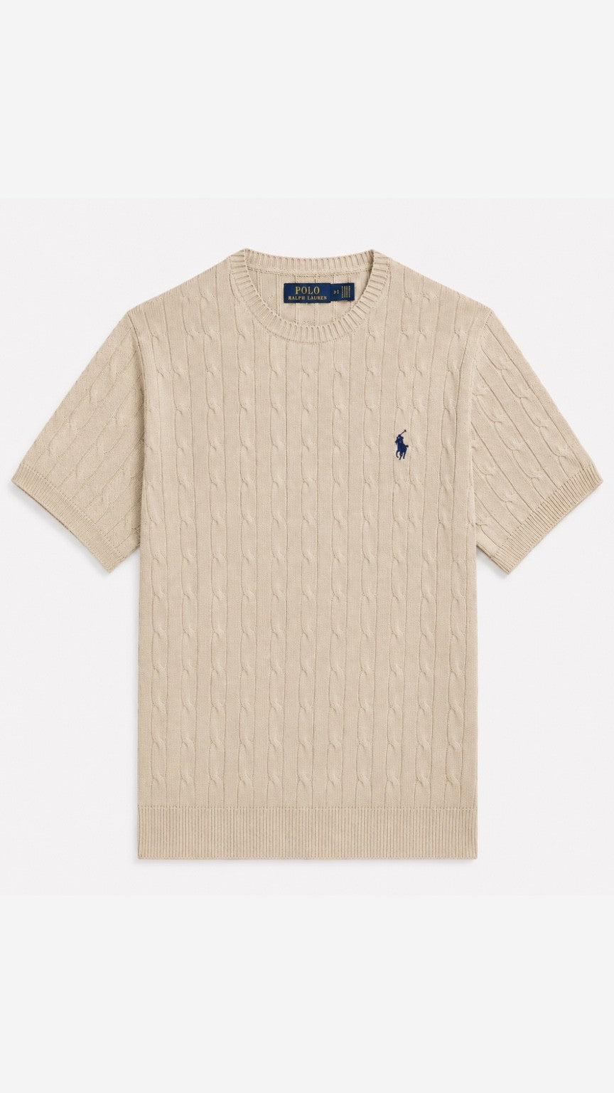 P-Cable Knit T Shirt Stone