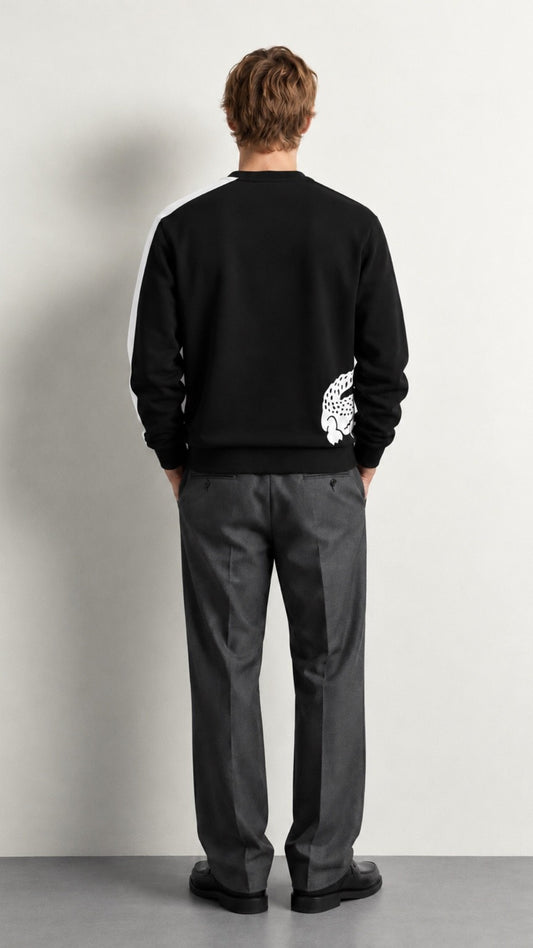 LT-Flip Graphic Sweatshirt Black-White