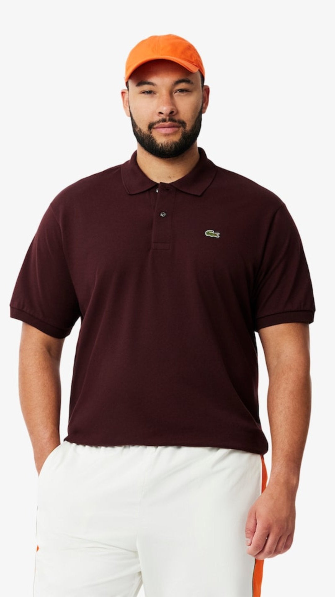 L-Essential Classic Polo Mahroon