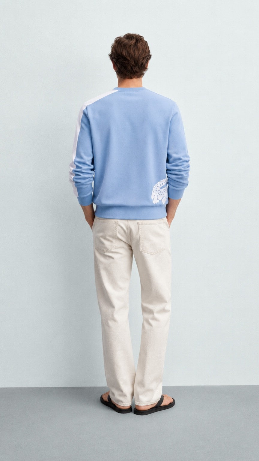 LT-Flip Graphic Sweatshirt Sky-White