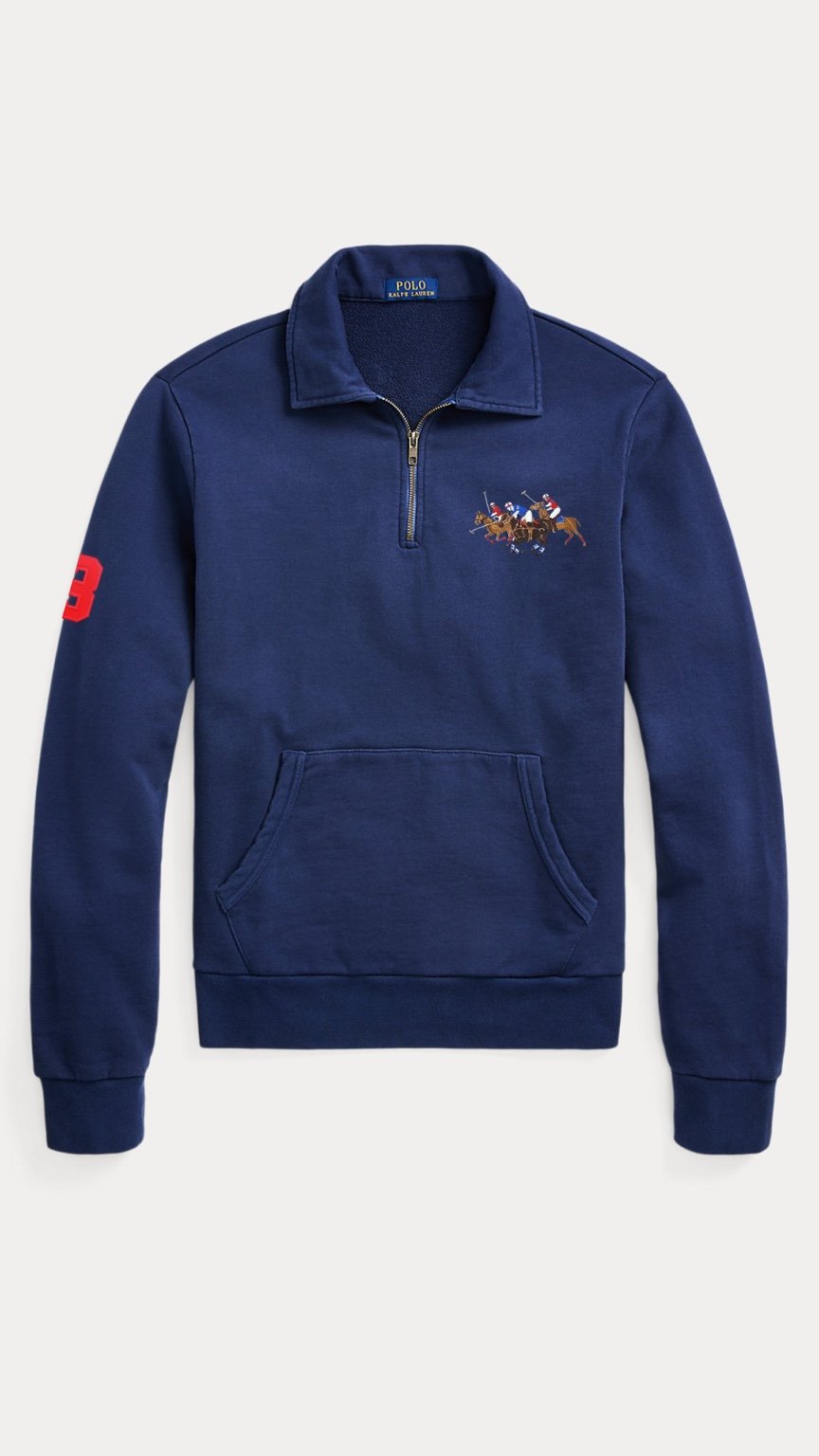 Triple-P Quarter Zipper Blue