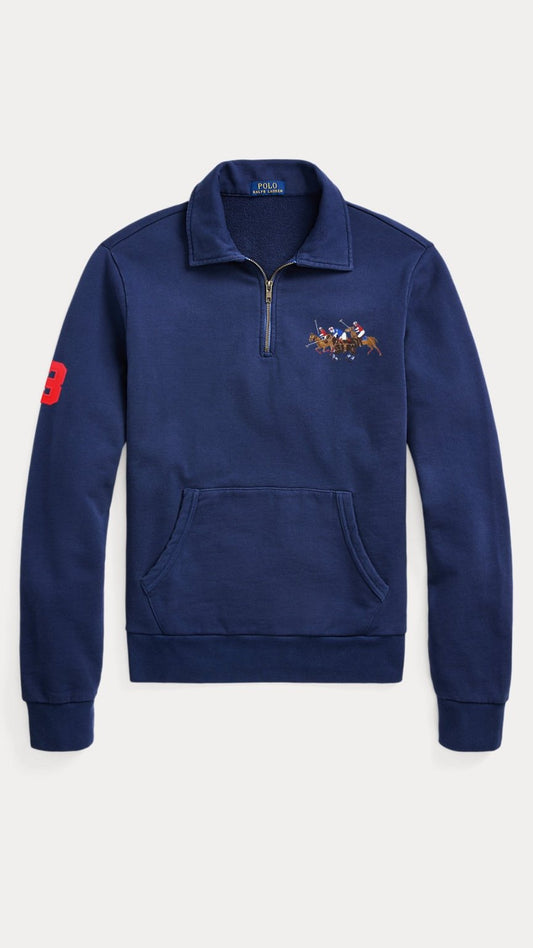 Triple-P Quarter Zipper Blue
