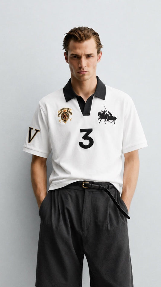P-Polo Shirt 3 Edition White