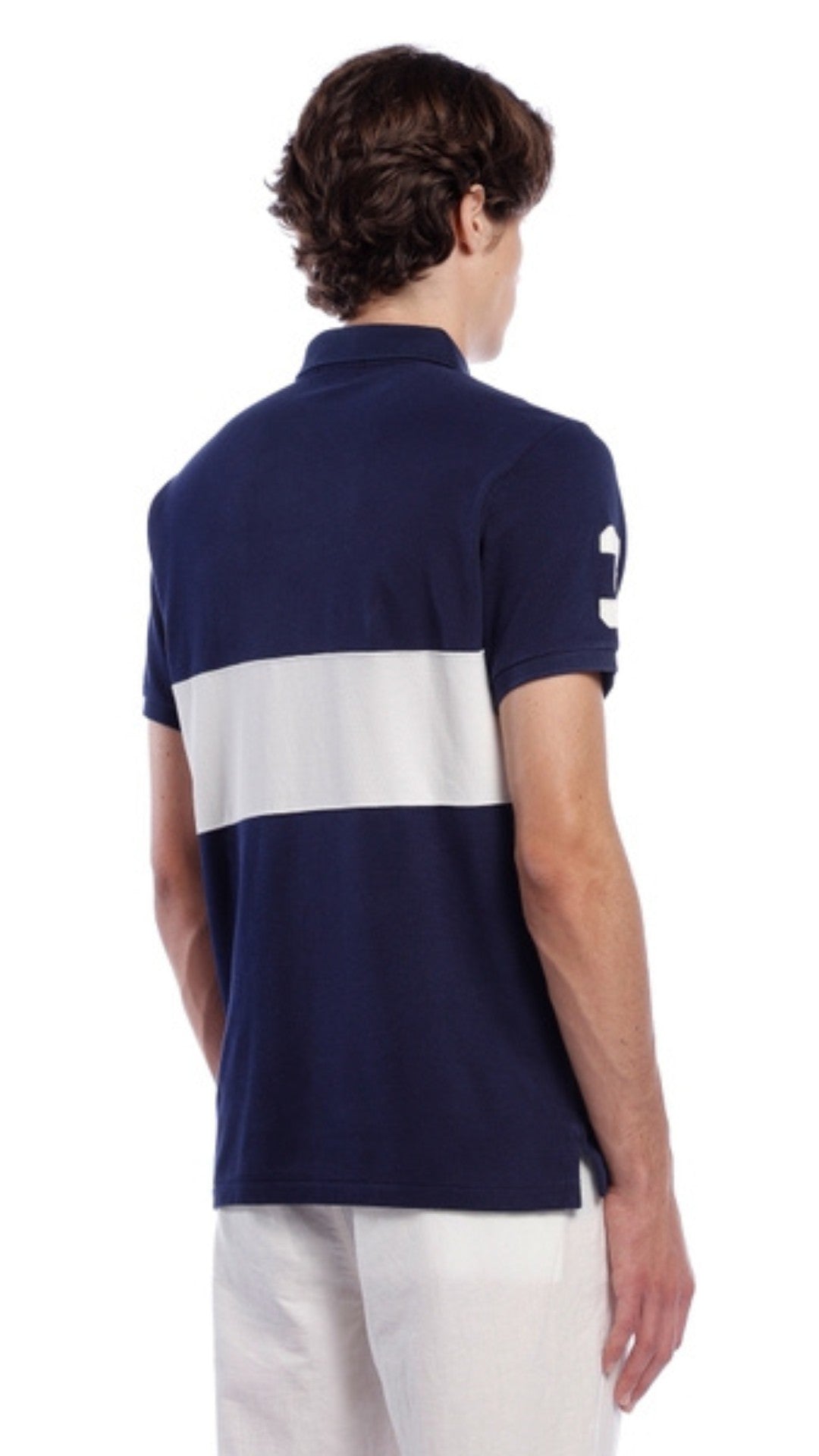 Navy & White Premium Polo– Classic Stripe Edition