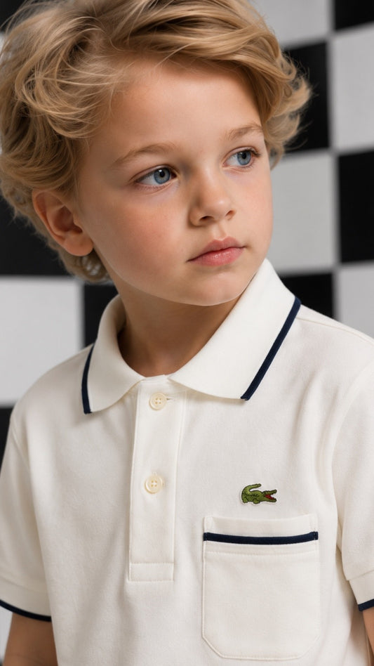 Kids Tip Off-White Classic Polo Shirt
