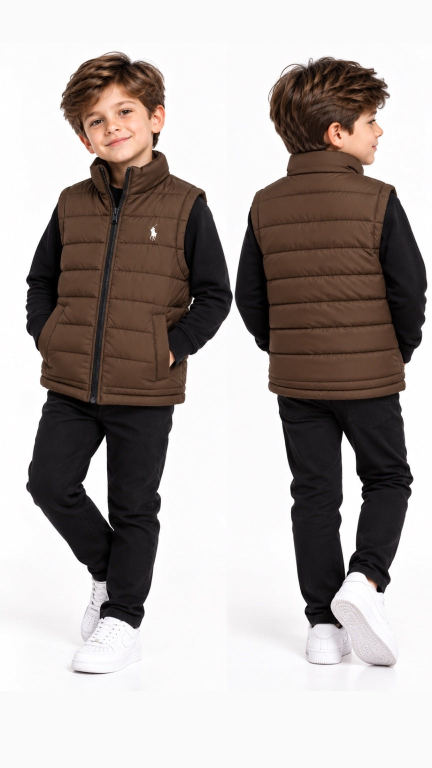 P-Essential Kids Gillet Brown