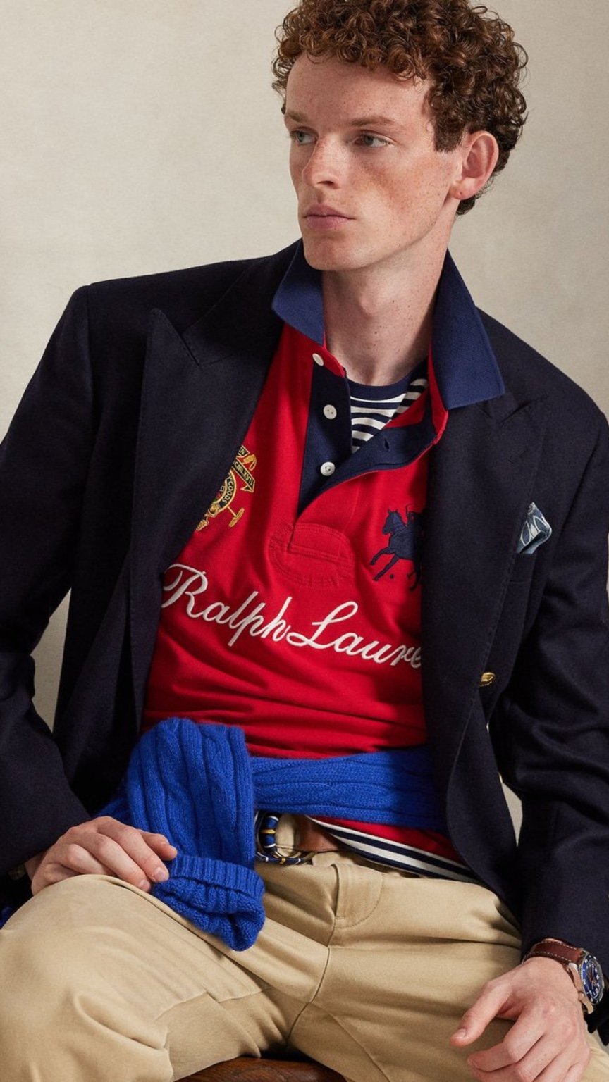 P-Polo Embroidery Shirt Red