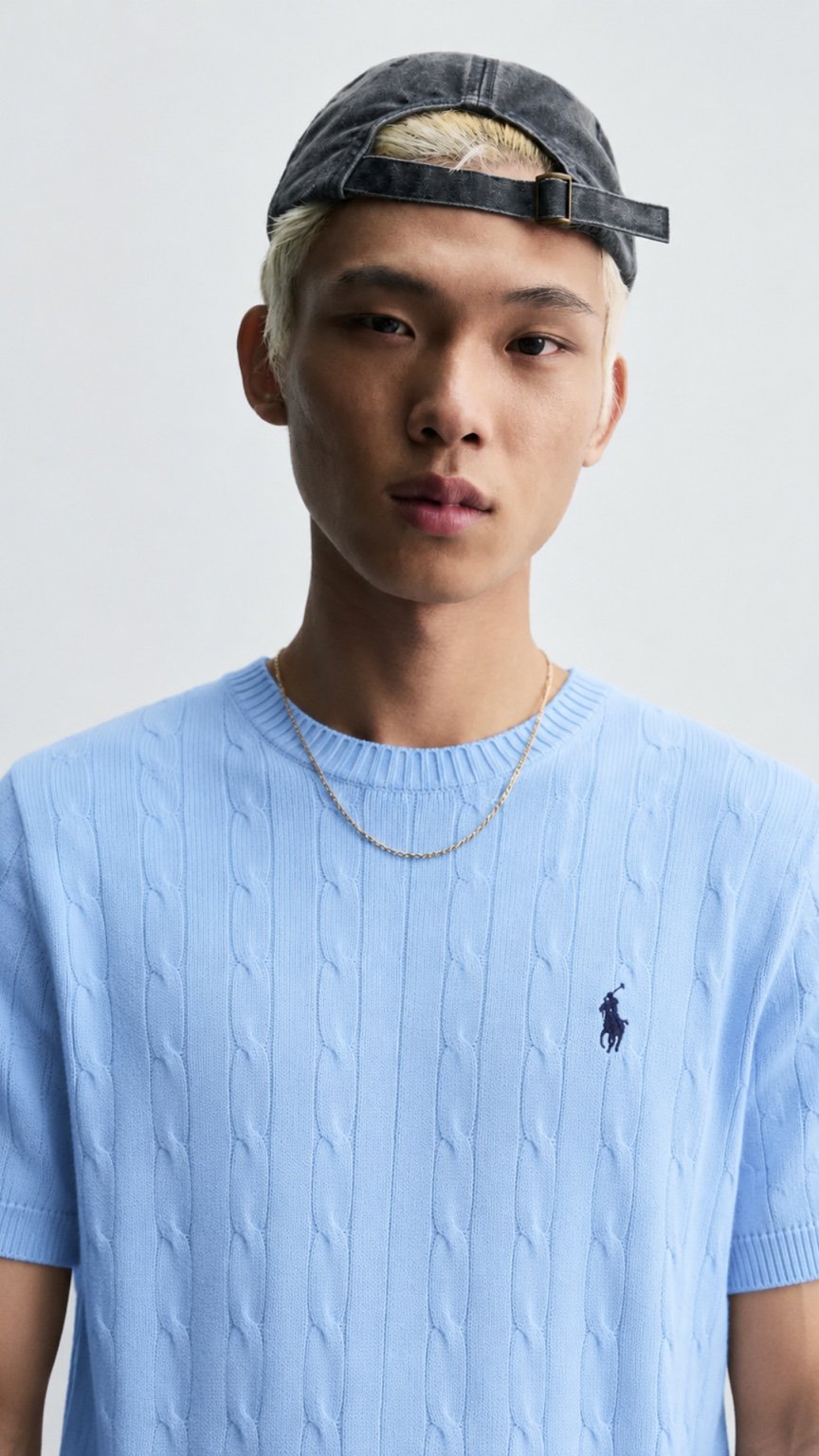 P-Cable Knit T Shirt Sky