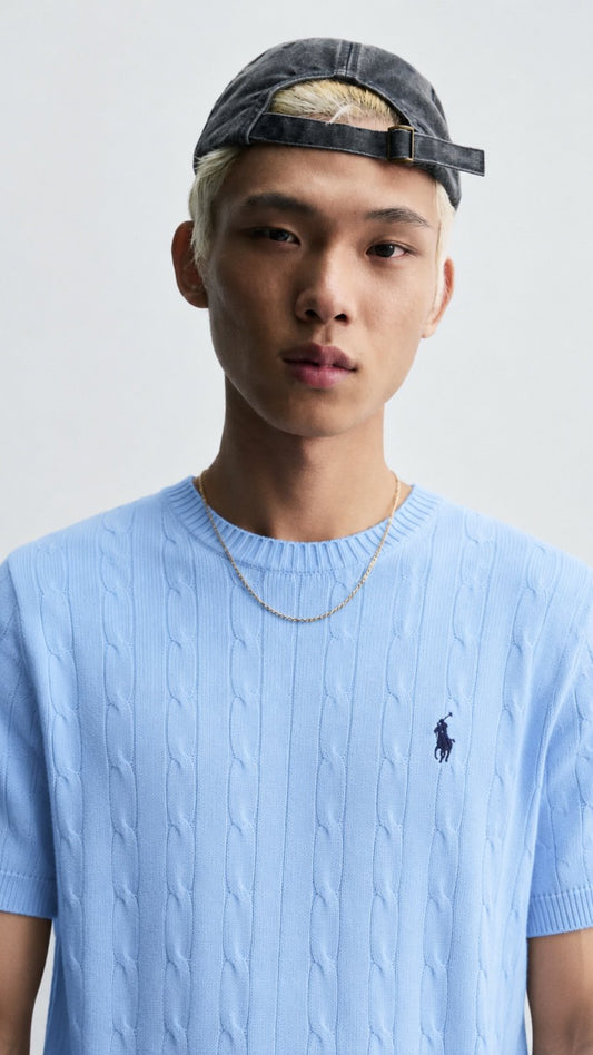 P-Cable Knit T Shirt Sky