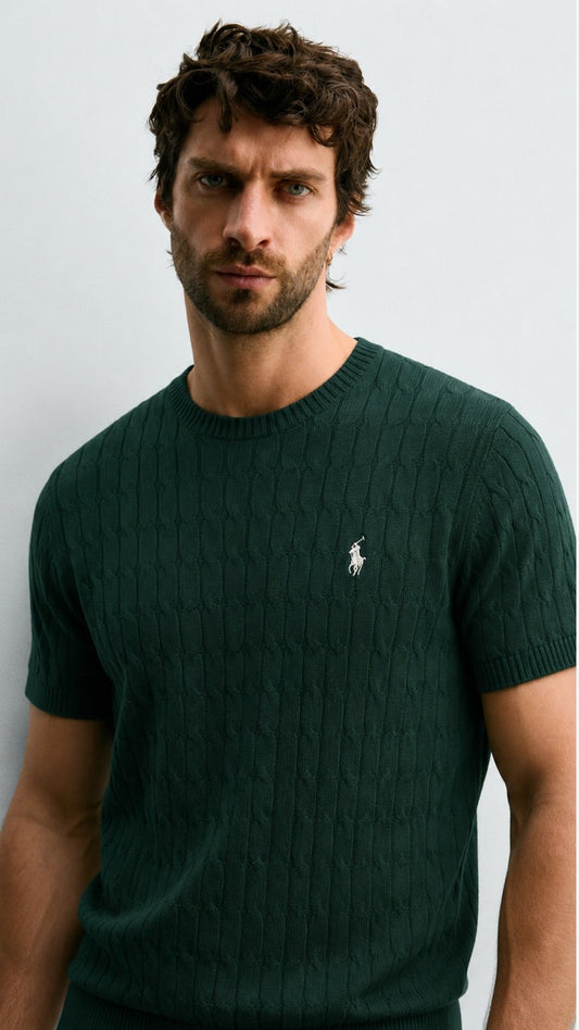 P-Cable Knit T Shirt Green