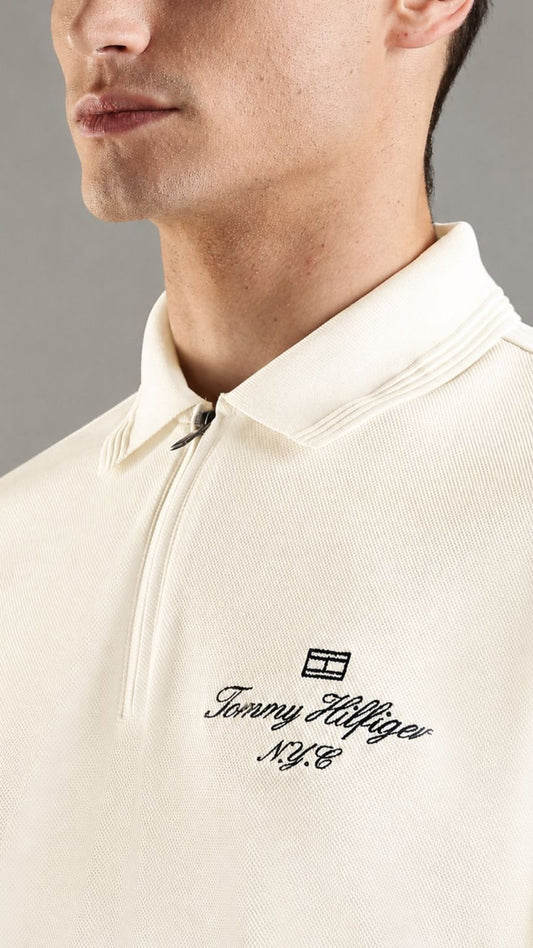 T-Stone Crest Zip Polo