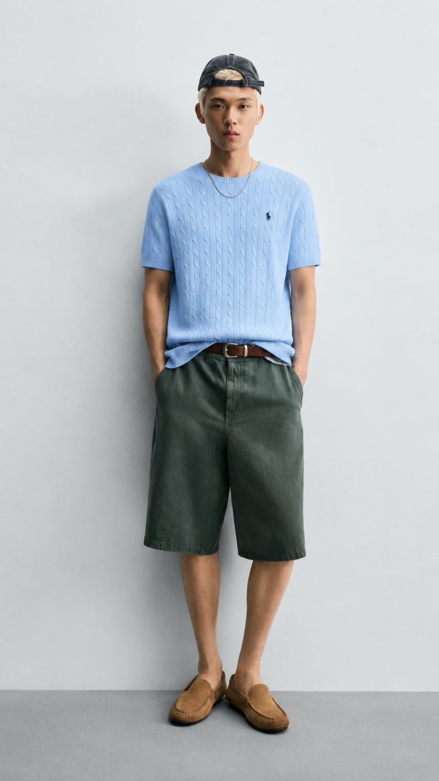 P-Cable Knit T Shirt Sky