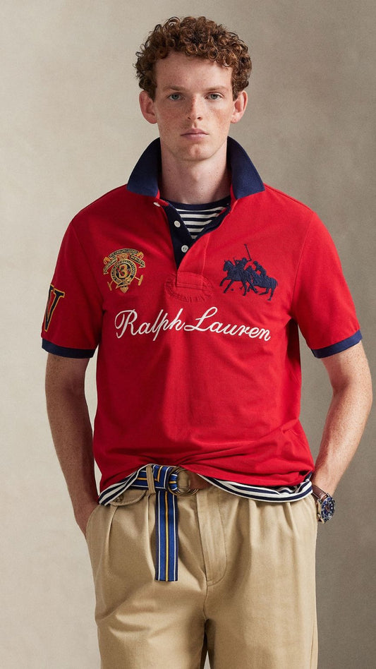 P-Polo Embroidery Shirt Red