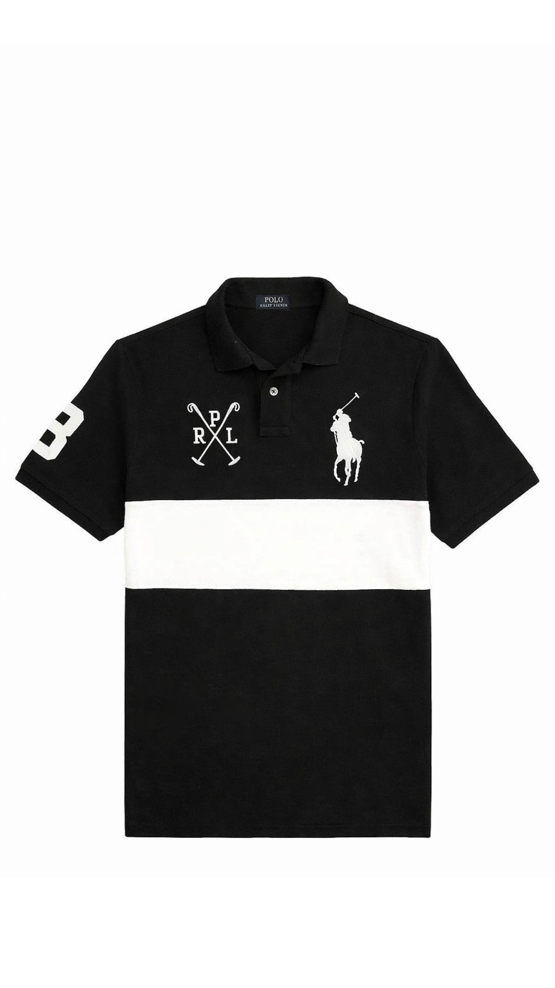 Black & White Premium Polo– Classic Stripe Edition