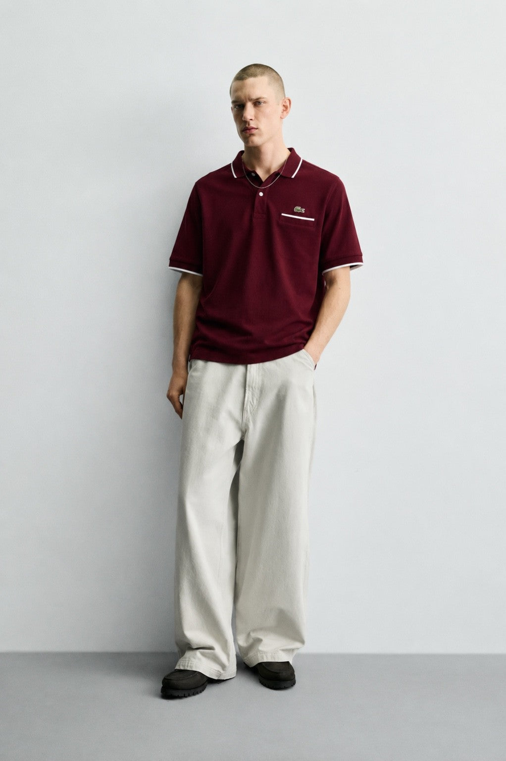 LT-Classic Mahroon Trim Polo