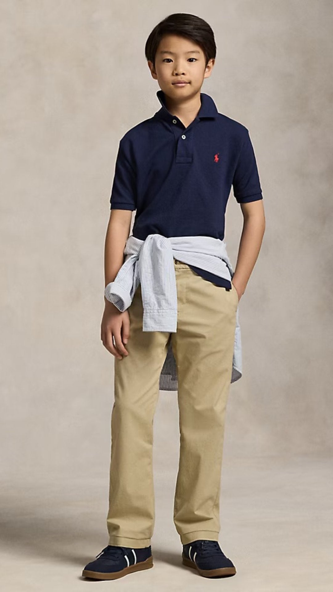 Kids Blue Classic Polo Shirt