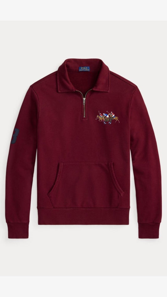 Triple-P Quarter Zipper Mahroon