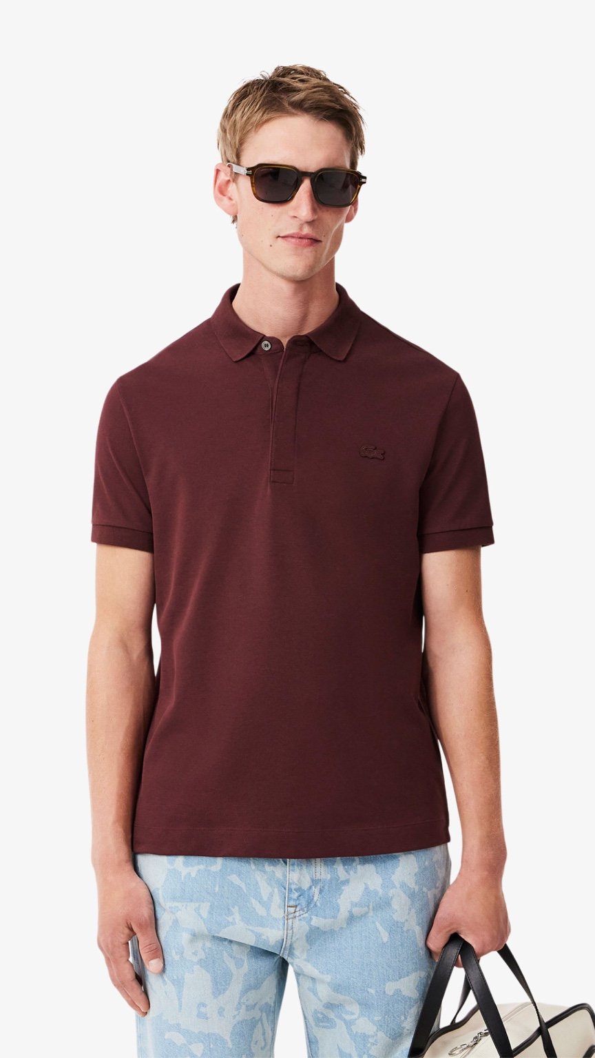 L-Essential Same Classic Polo Mahroon