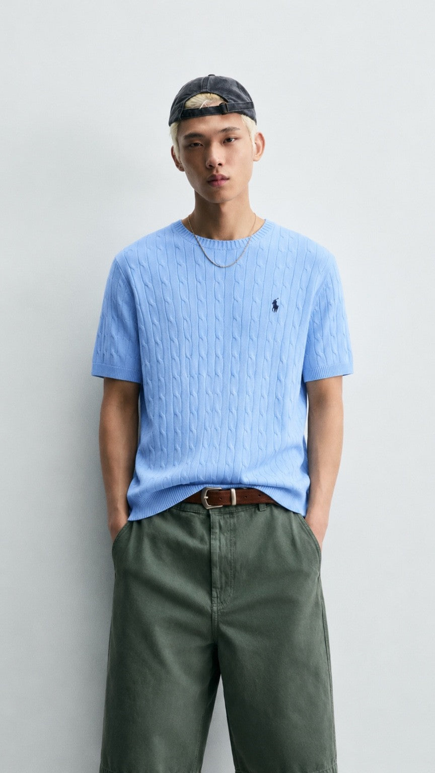 P-Cable Knit T Shirt Sky