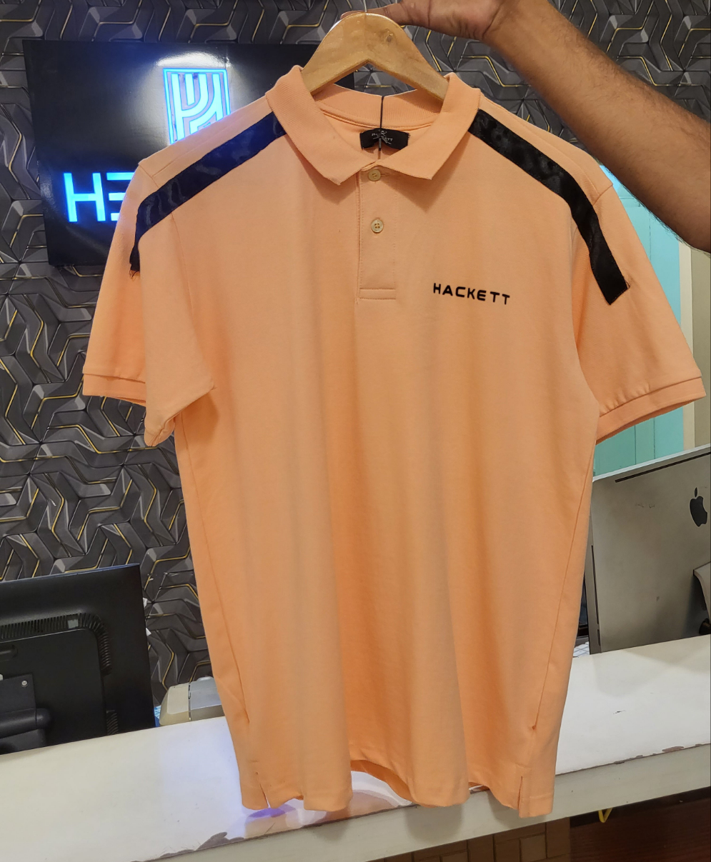 H-Premium Shoulder Rib Polo Apricot