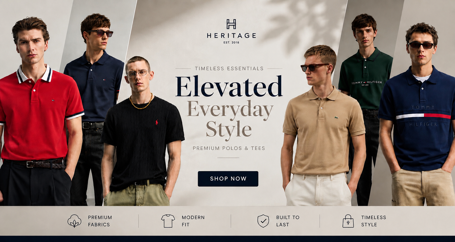 Premium Navy Drop Needle Polo
