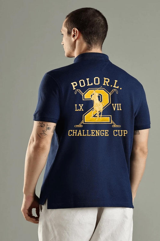R-Limited Edition Front/Back Embroidery Polo Navy