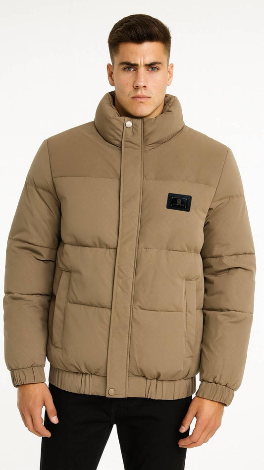 Giv-Camel Brown Puffer Jacket