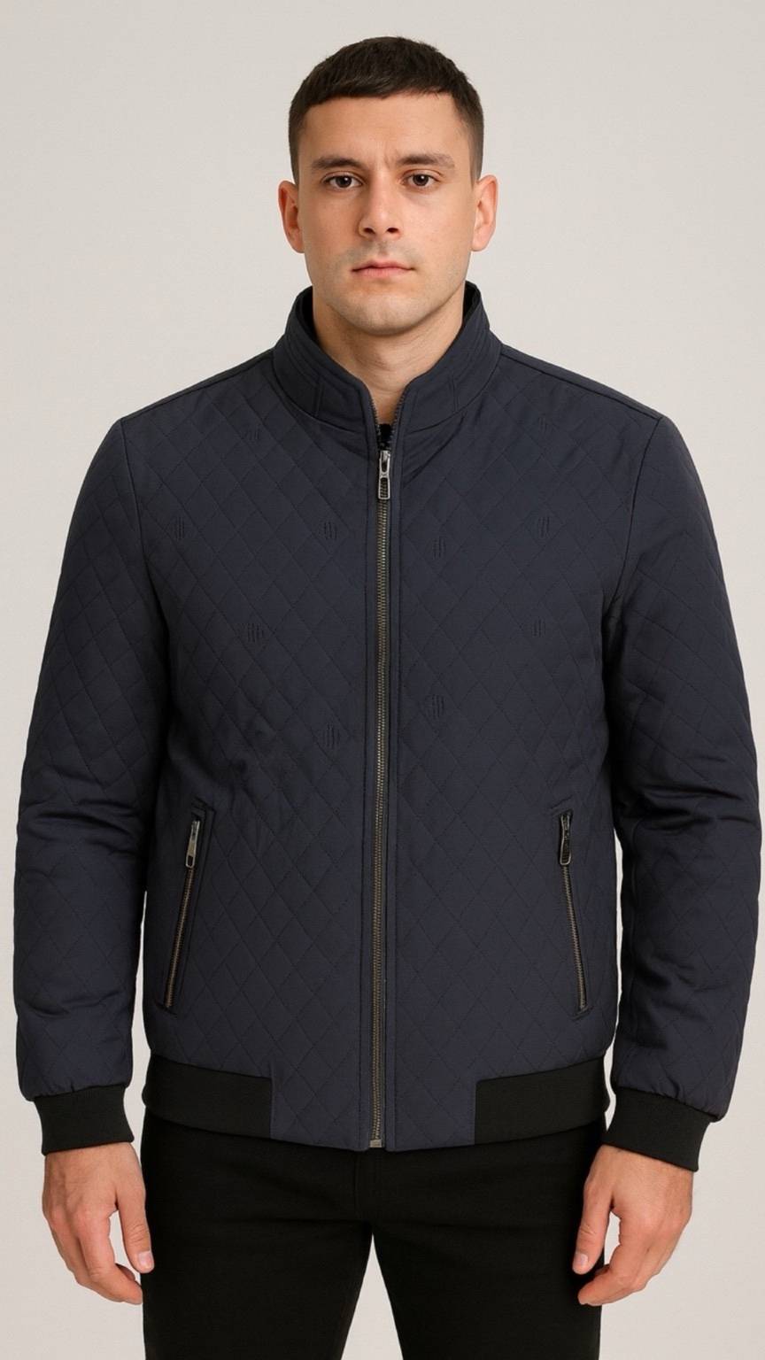 Yank-Navy Quilted Jacket