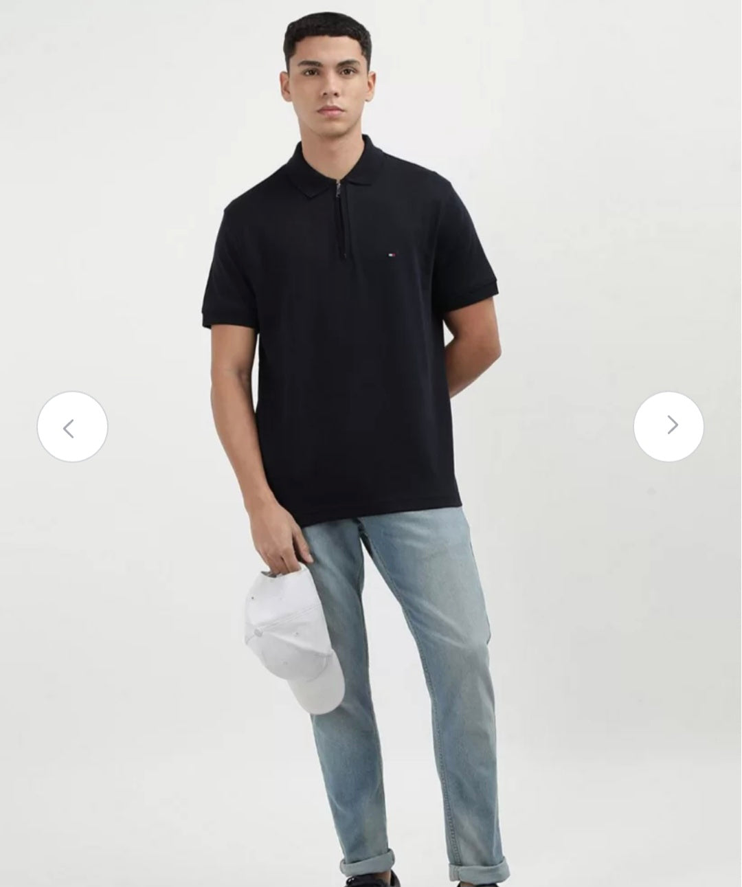 Thf-Premium Zipup Polo Jet Navy