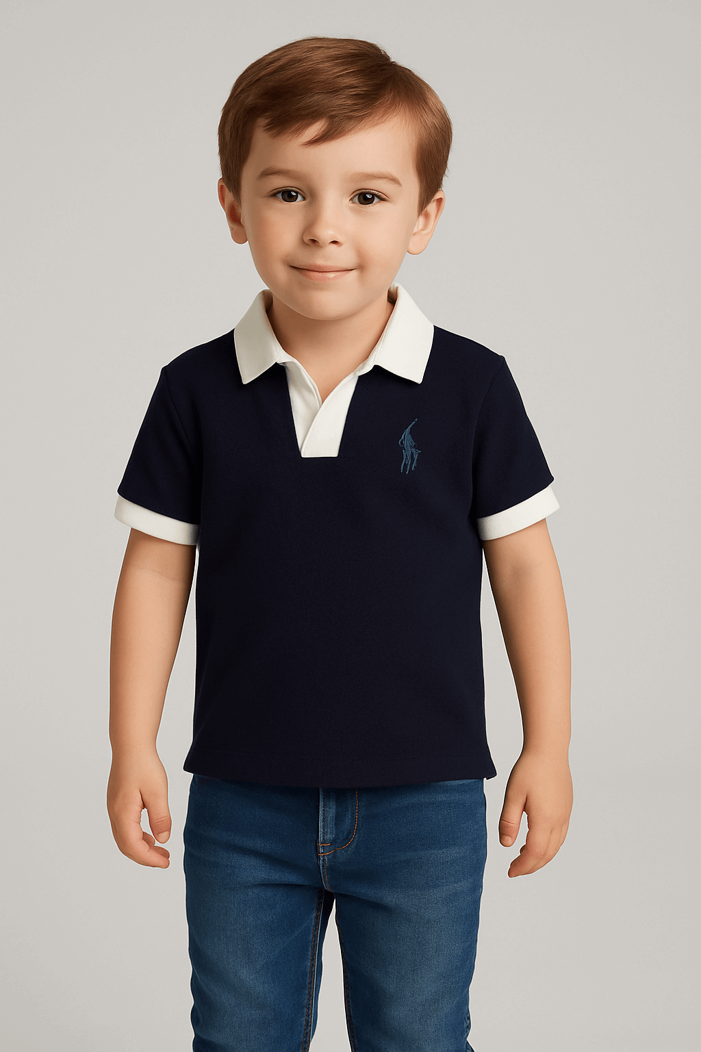 P-Premium Boy Polo Navy