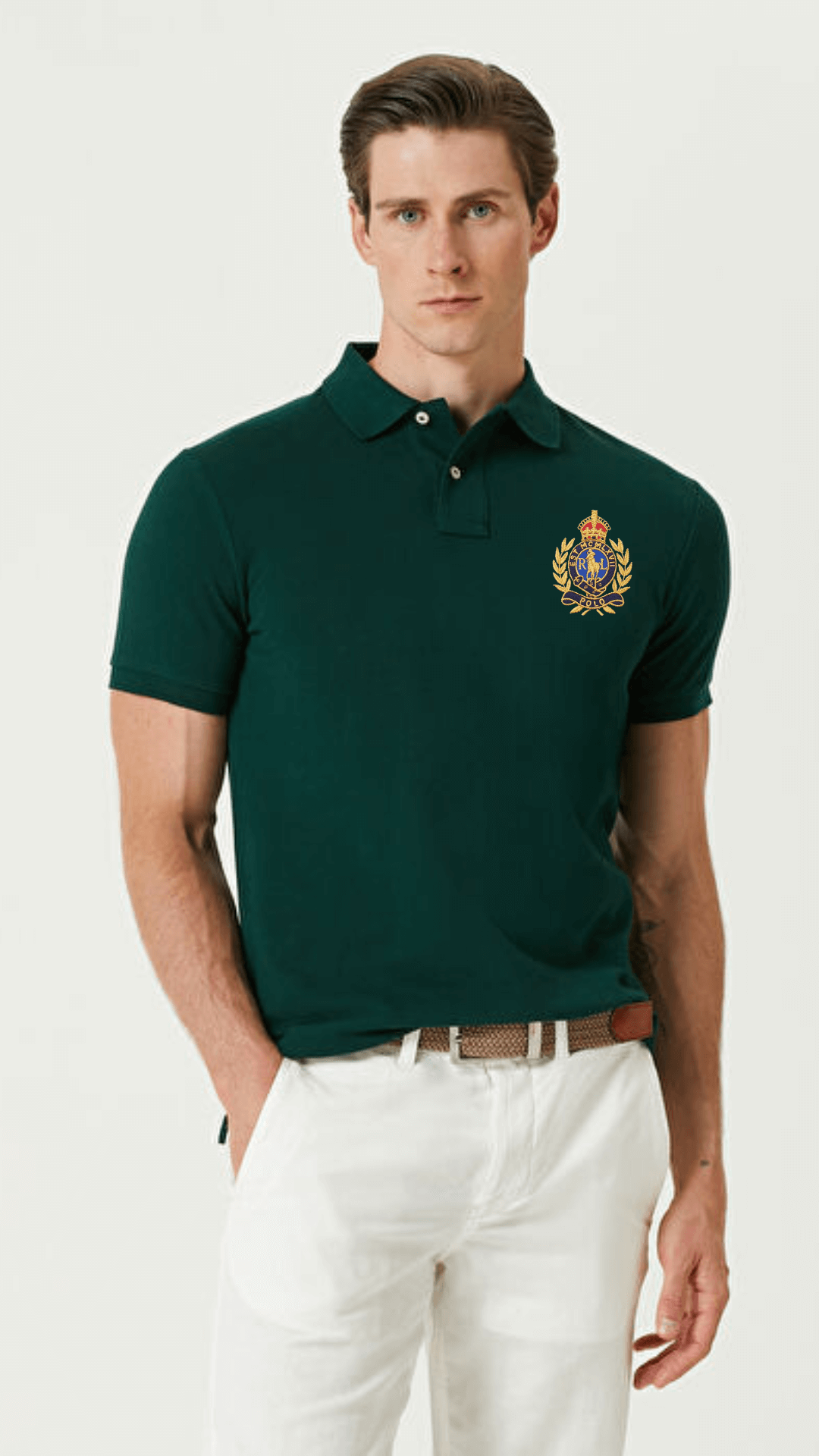 R-Limited Edition Front/Back Embroidery Polo Green