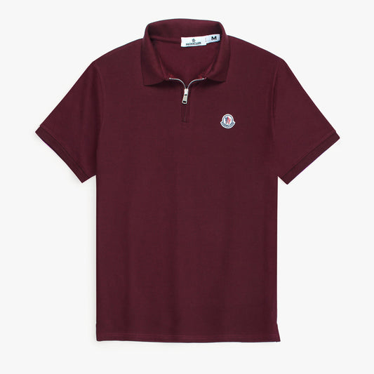M-ZipUp Polo Mahroon