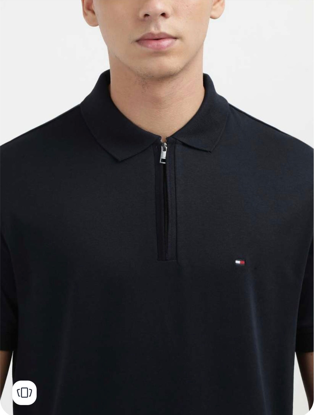 Thf-Premium Zipup Polo Jet Navy