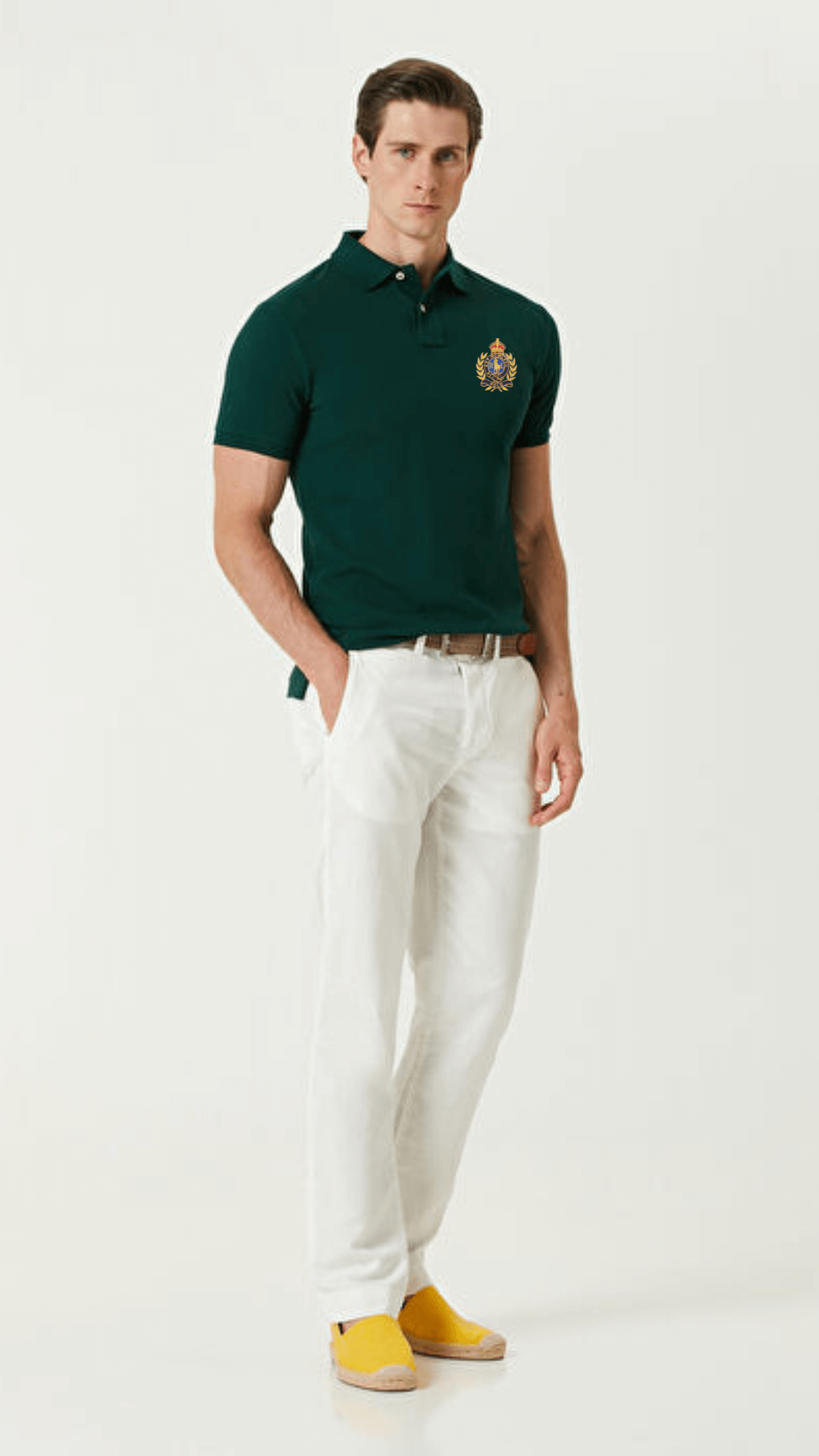 R-Limited Edition Front/Back Embroidery Polo Green