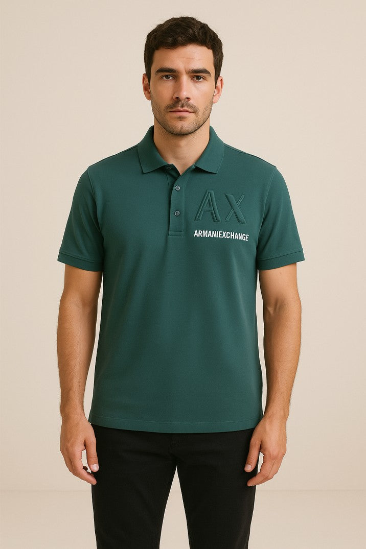 A-X EMBOSED POLO GREEN