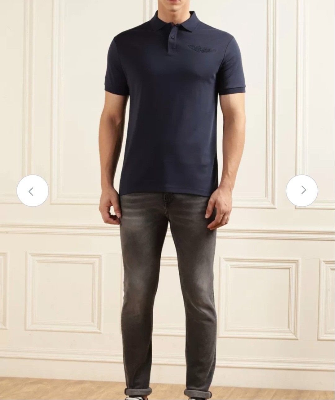HK-PREMIUM EMBOSED POLO NAVY