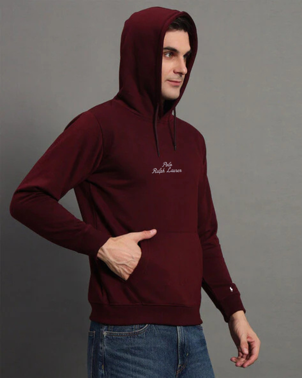 P-S-P EMBROIDERY HOODIE MAROON