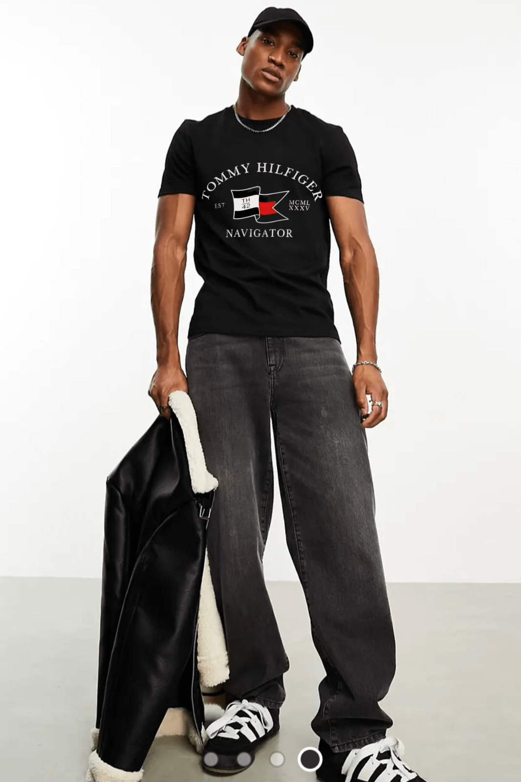 T-H-N Premium Cotton Solid T-Shirt Black