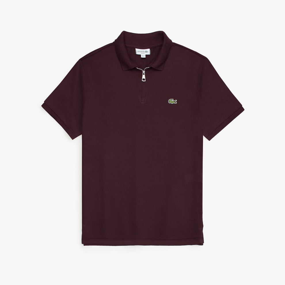 L-Zip Up Polo Cherry