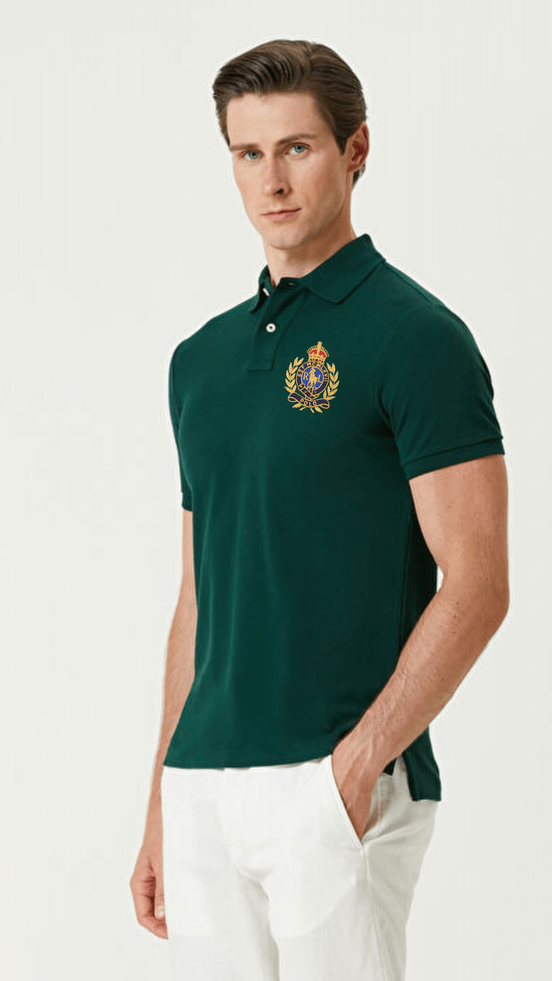 R-Limited Edition Front/Back Embroidery Polo Green